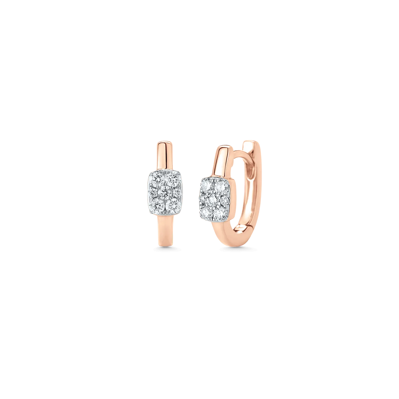 0.24 TCW Round Moissanite Diamond Huggie Earrings