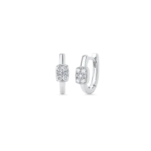 0.24 TCW Round Moissanite Diamond Huggie Earrings
