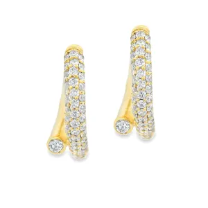 1.00ct 14k Yellow Gold Diamond Earrings