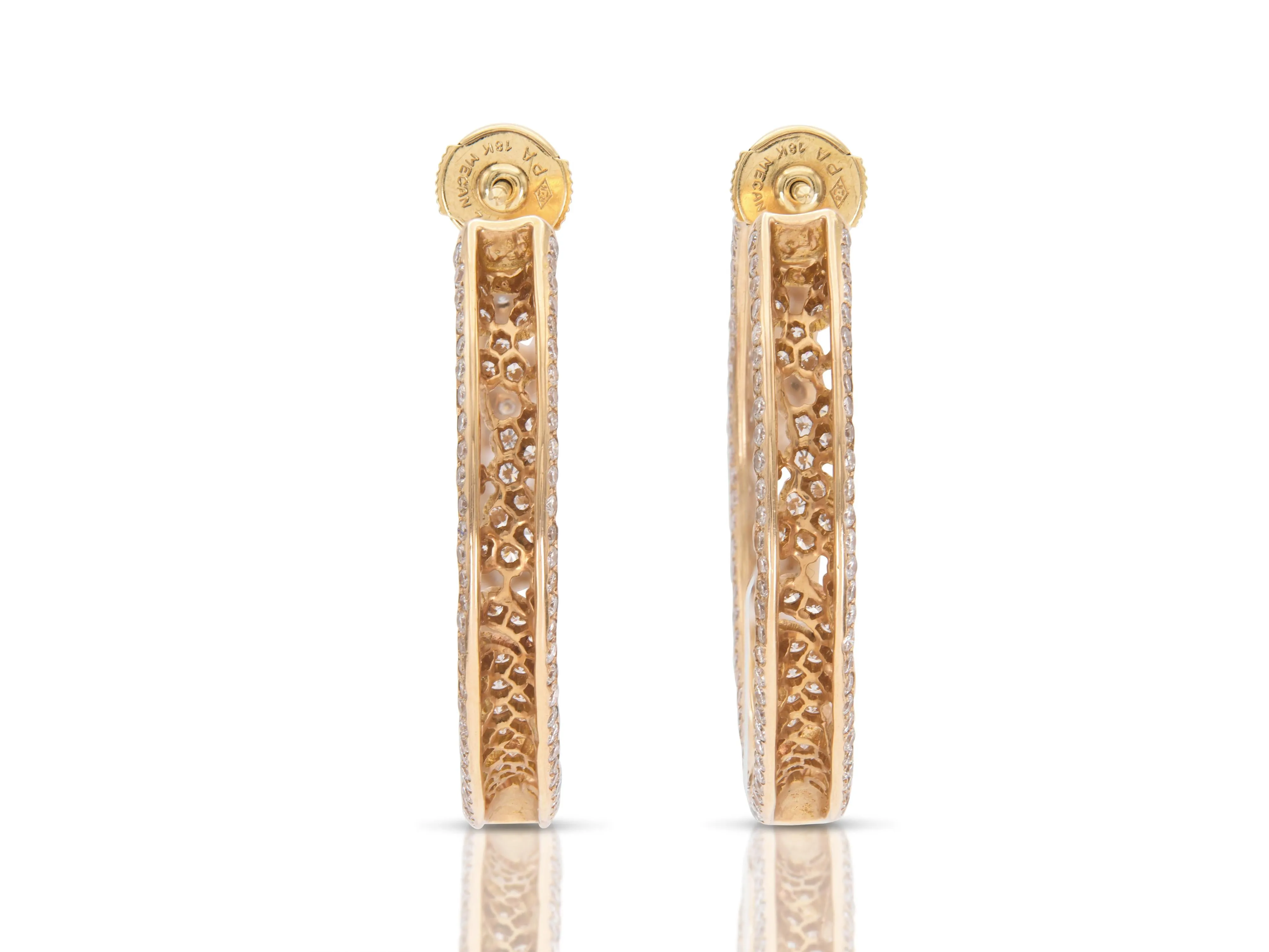 10.60 Carat Diamond Hoop earrings