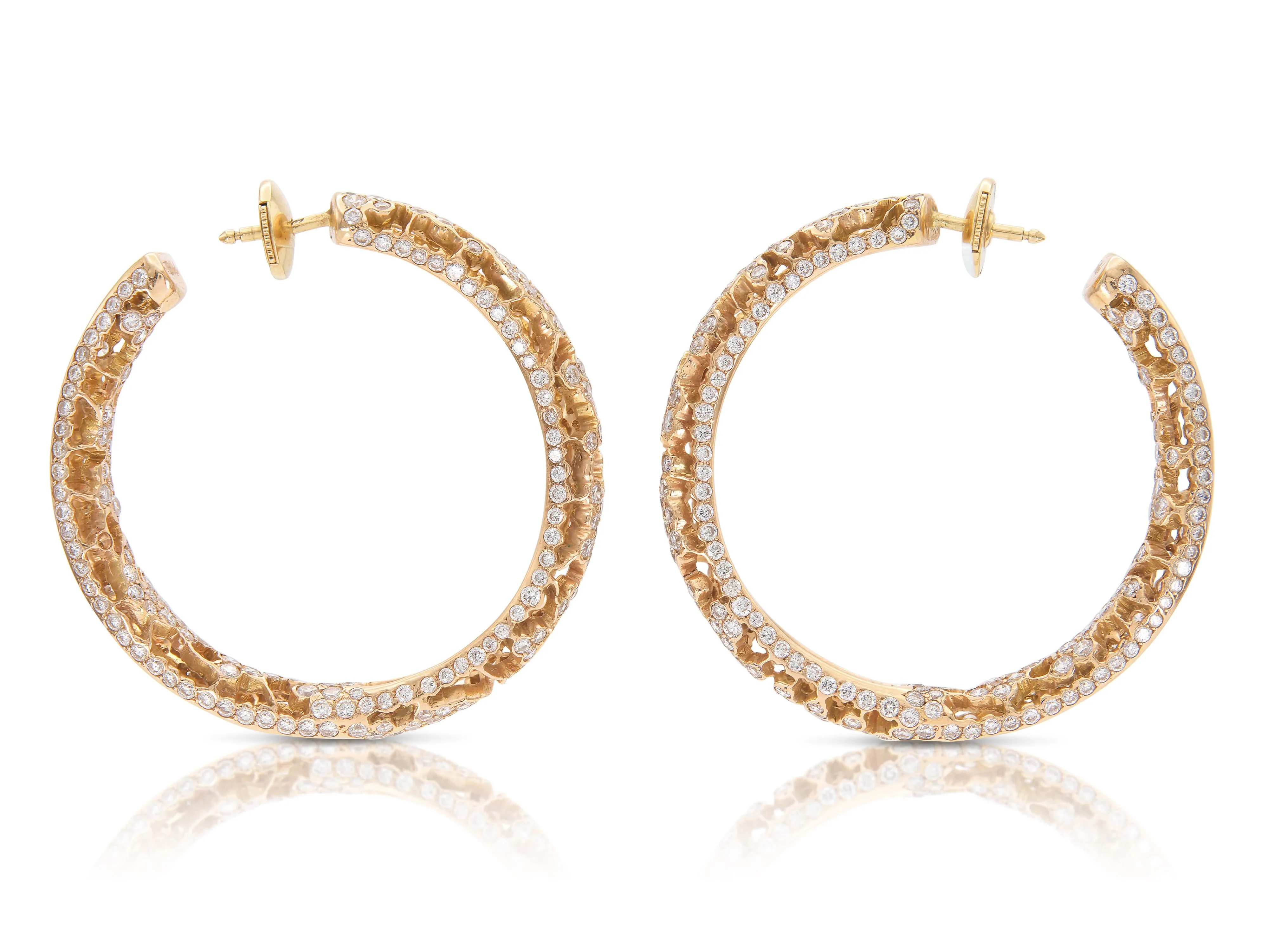 10.60 Carat Diamond Hoop earrings