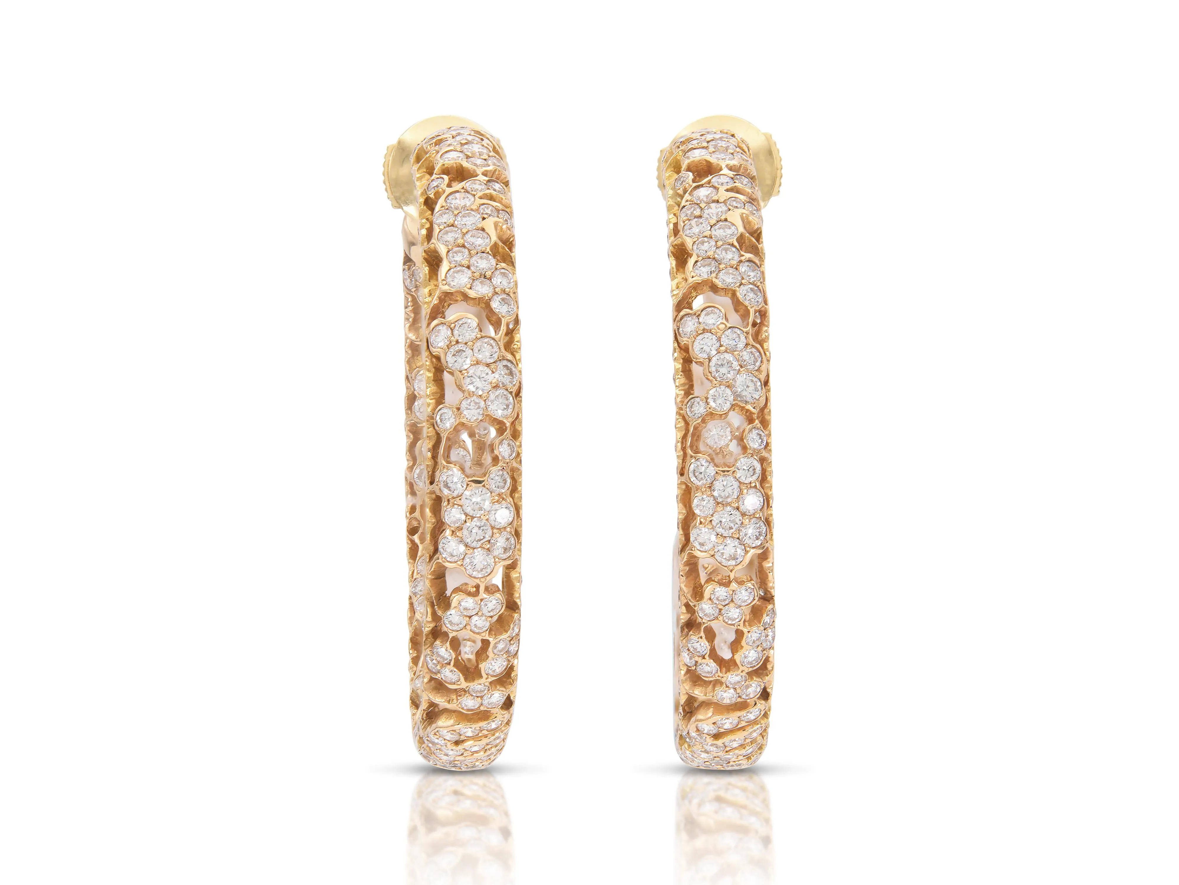 10.60 Carat Diamond Hoop earrings