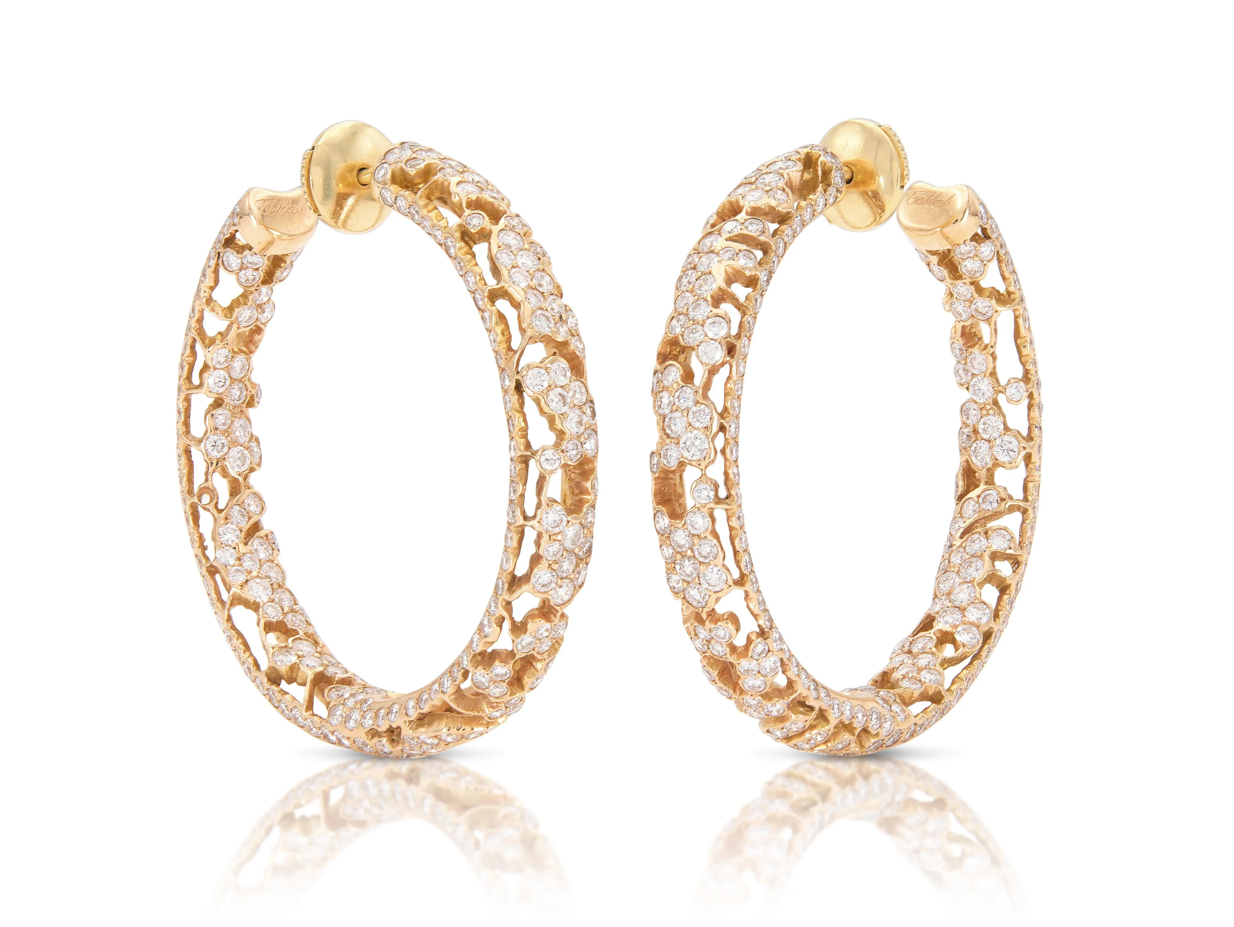 10.60 Carat Diamond Hoop earrings