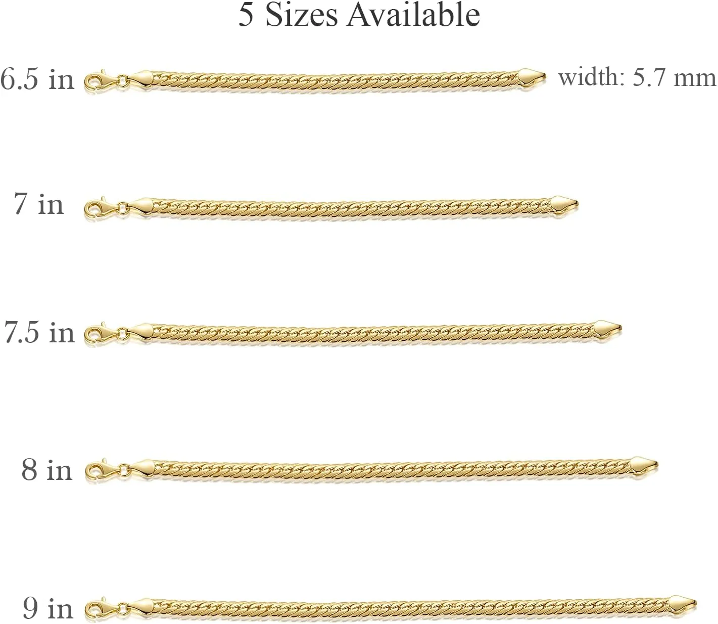 14K Gold Bracelets for Women & Mens Bracelet Dense Cuban Gold Chain Bracelet for Women Bold Bracelets Non Tarnish Presents (6.5, 7, 7.5, 8, 9 in)