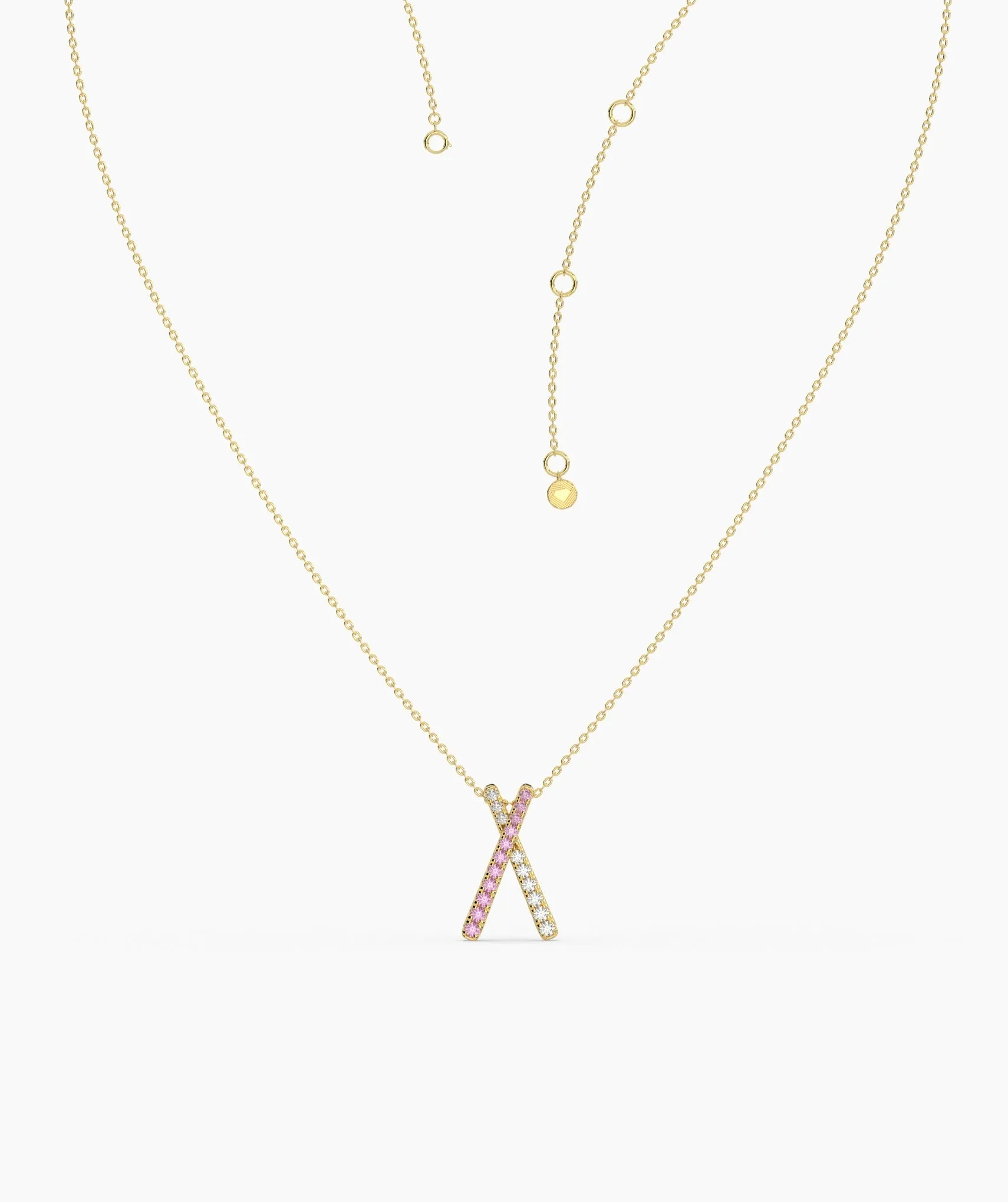 14K Gold "X" Necklace