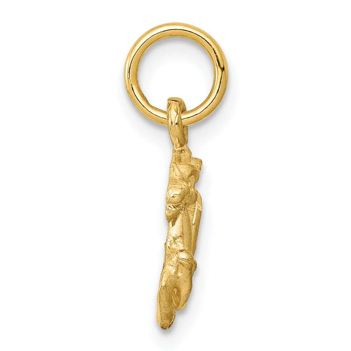 14k Yellow Gold Capricorn Zodiac Charm Pendant