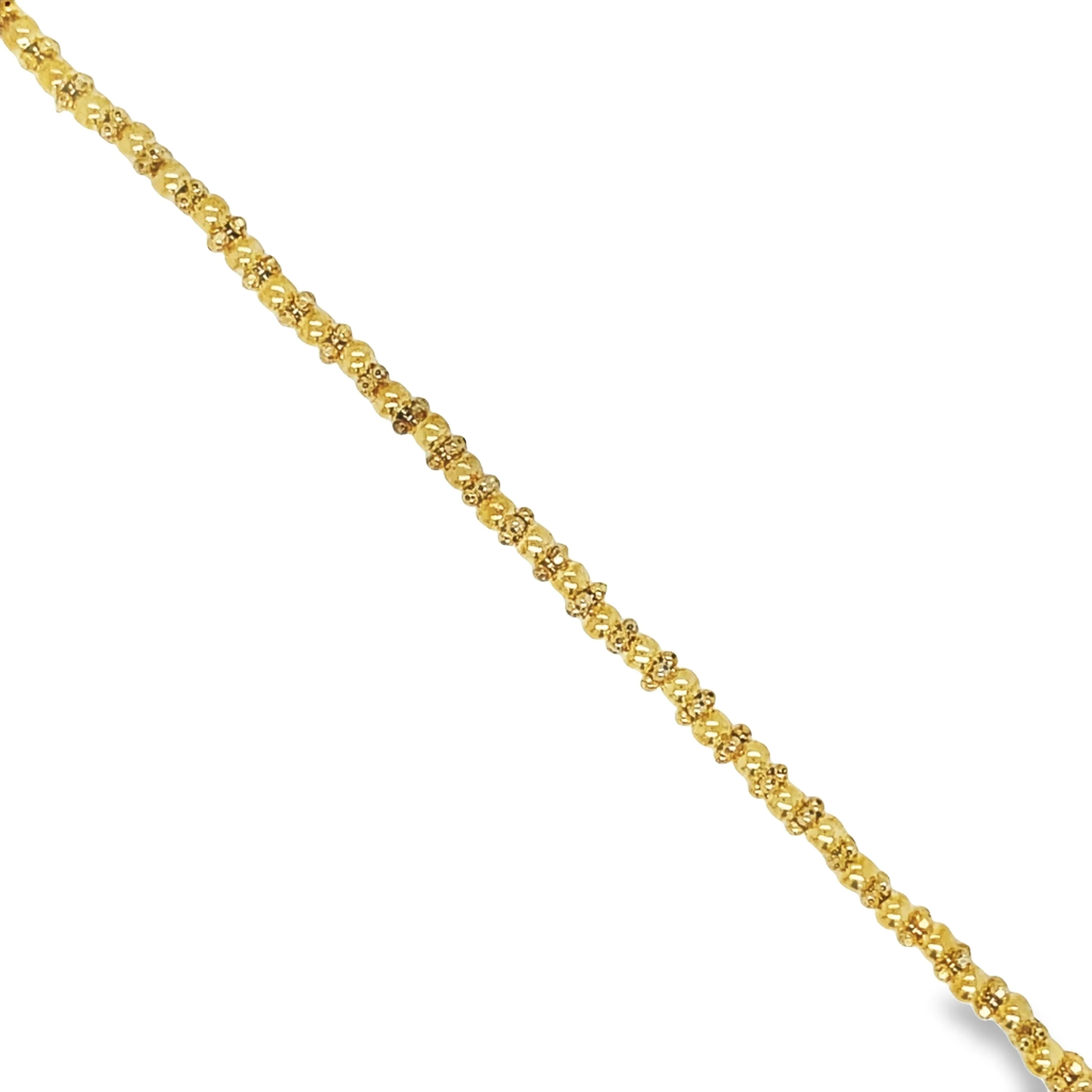 14k Yellow Gold Popcorn Bracelet