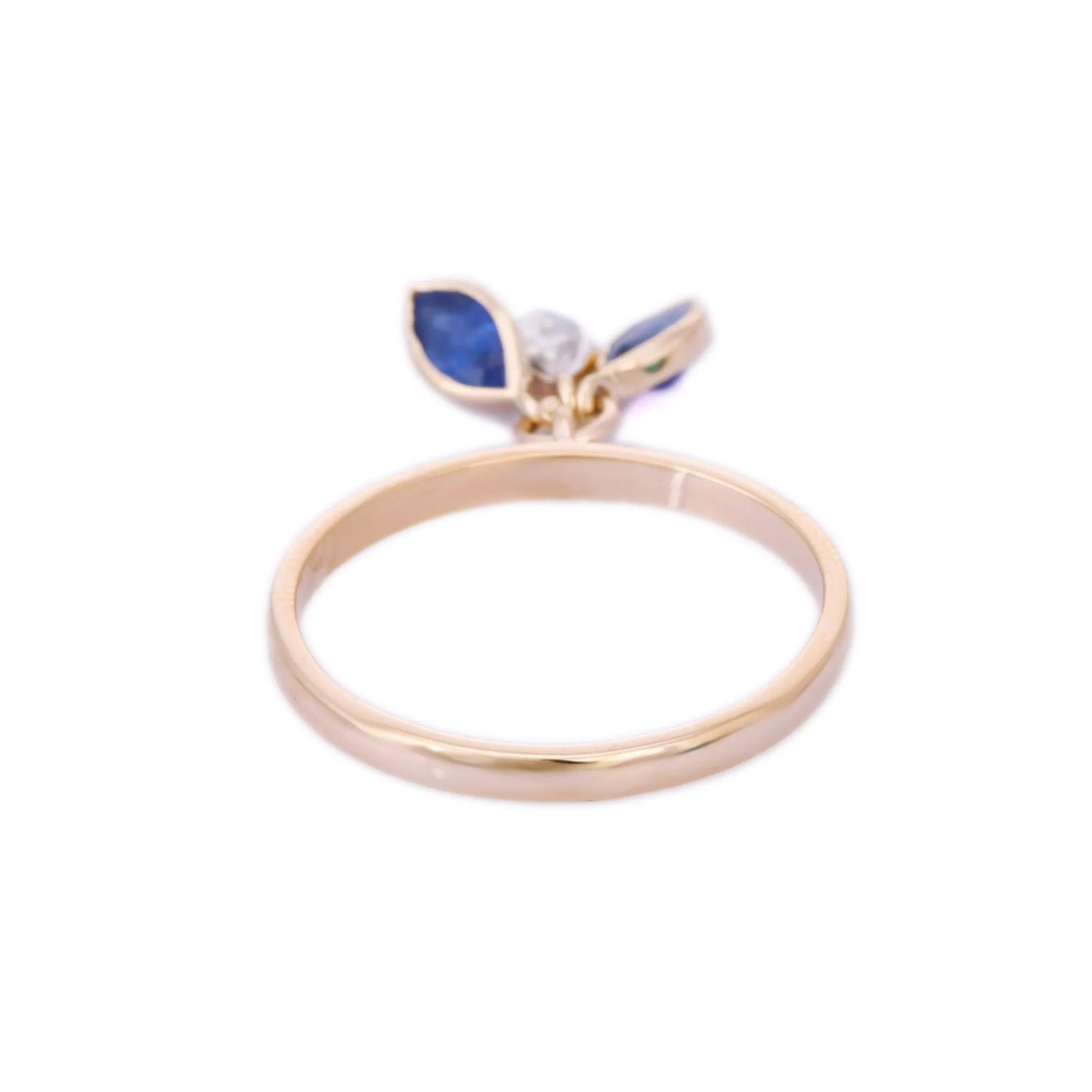 14K Yellow Gold Sapphire Ring