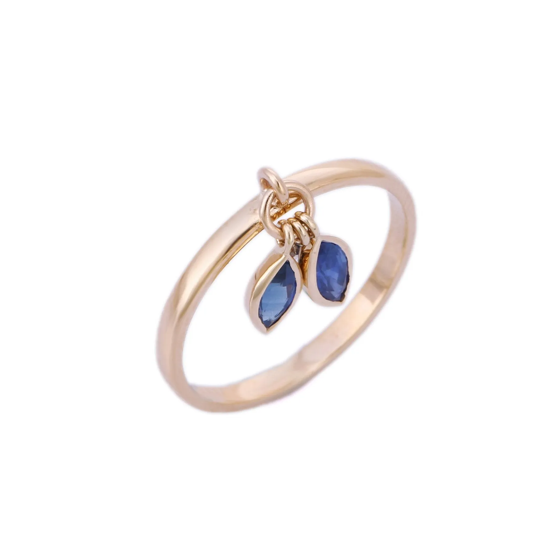 14K Yellow Gold Sapphire Ring