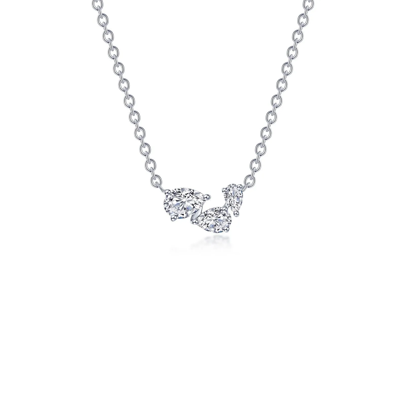 1.61 CTW Three-Stone Necklace N2025CLP20