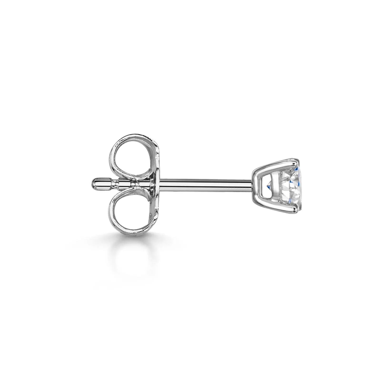 18ct White Gold Brilliant-Cut F/G Si Diamond Solitaire Earrings 0.40ct