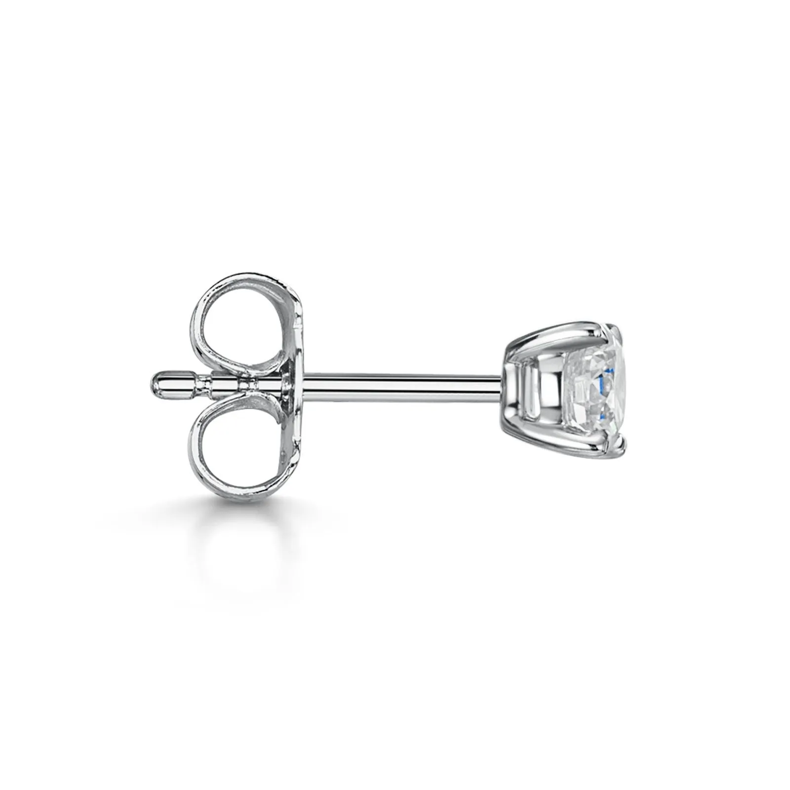 18ct White Gold Brilliant-Cut F/G Si Diamond Solitaire Earrings 0.50ct