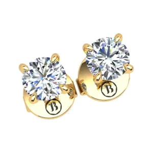 18ct Yellow Gold 0.40ct Round Brilliant Diamond Stud Earrings