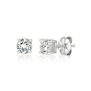1ct Brilliant Stud Earrings in Platinum
