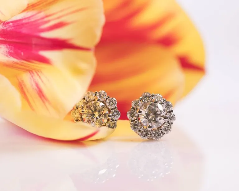 2 cttw Diamond & 14k White Gold Stud Earrings