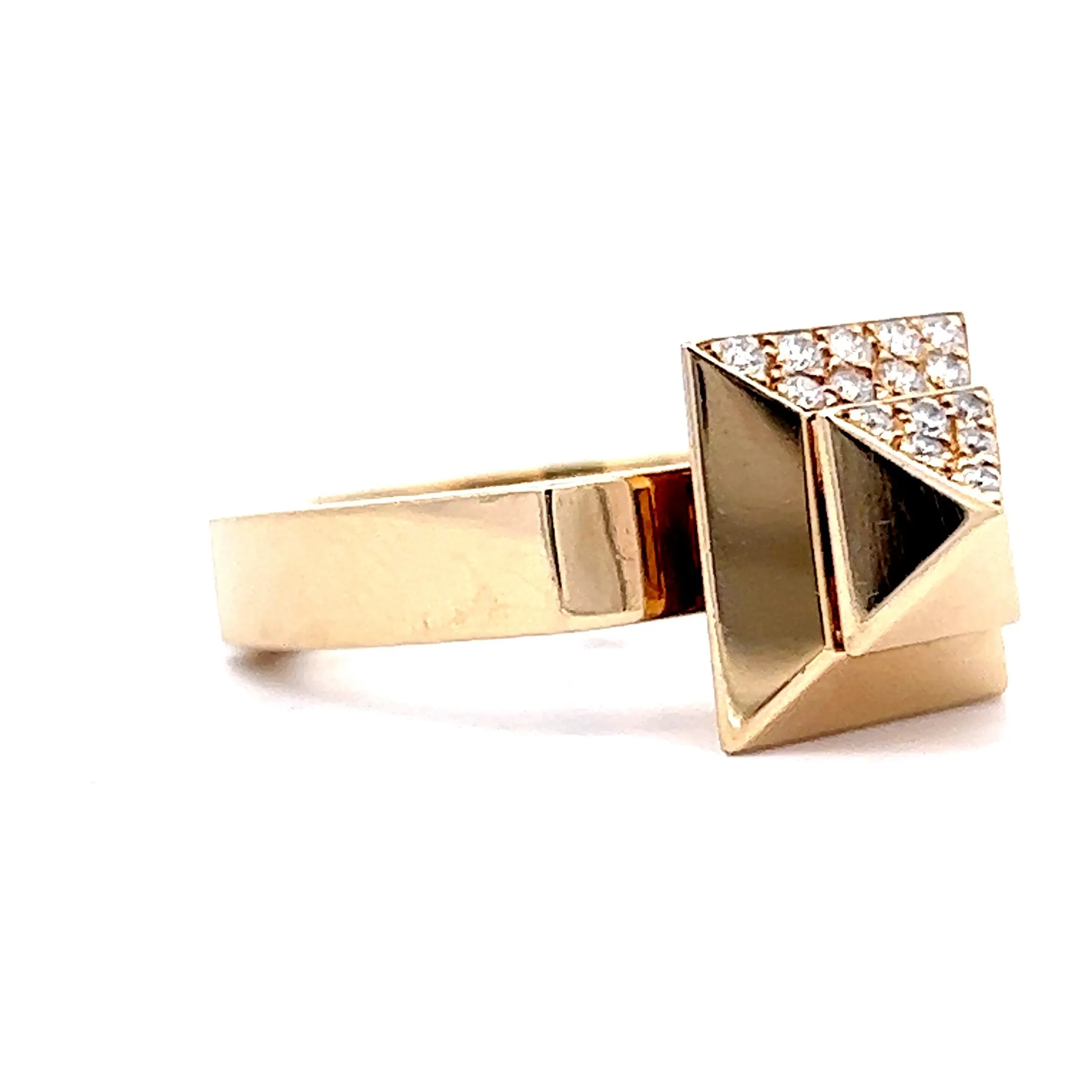 .22 Spinning Diamond Cocktail Ring in 14k Yellow Gold