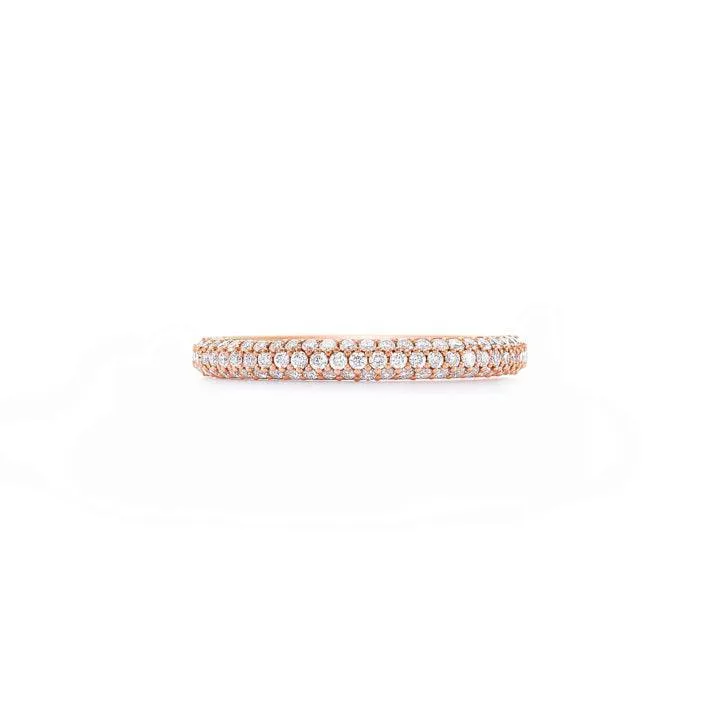3-Row Ring with Pavé Diamonds