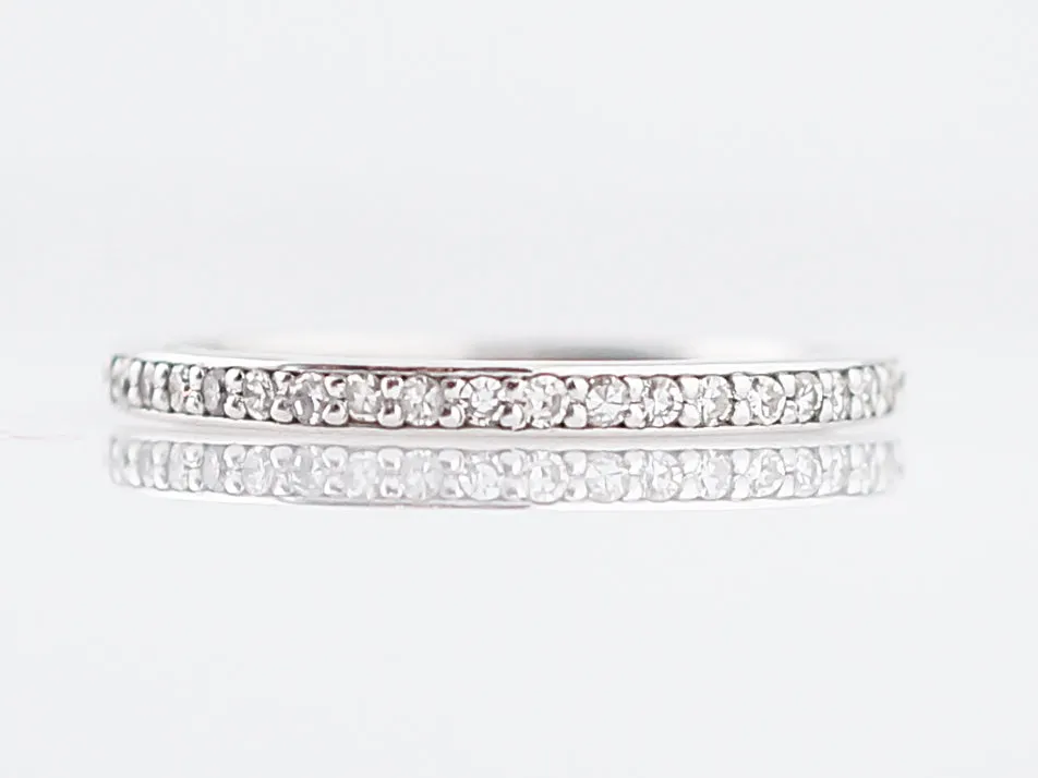 .32 Single Cut Diamond Wedding Band in 14k White Gold