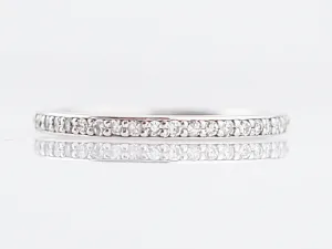 .32 Single Cut Diamond Wedding Band in 14k White Gold