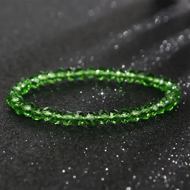 6MM New Artificial Austria Crystal Bracelet Elastic Stone Beads