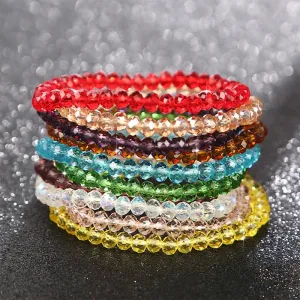 6MM New Artificial Austria Crystal Bracelet Elastic Stone Beads