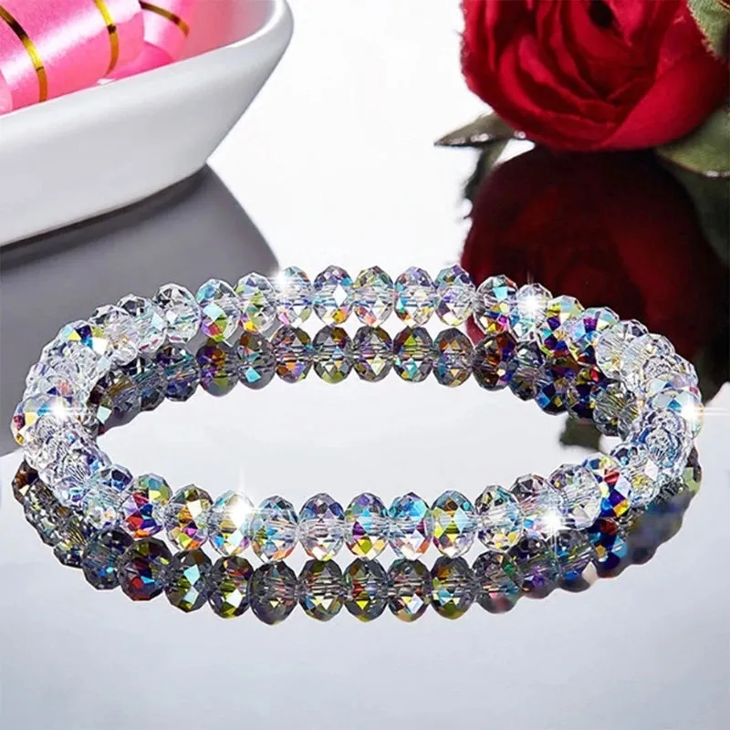 6MM New Artificial Austria Crystal Bracelet Elastic Stone Beads