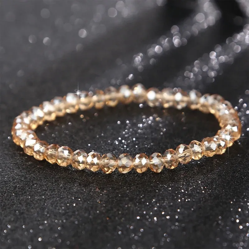 6MM New Artificial Austria Crystal Bracelet Elastic Stone Beads