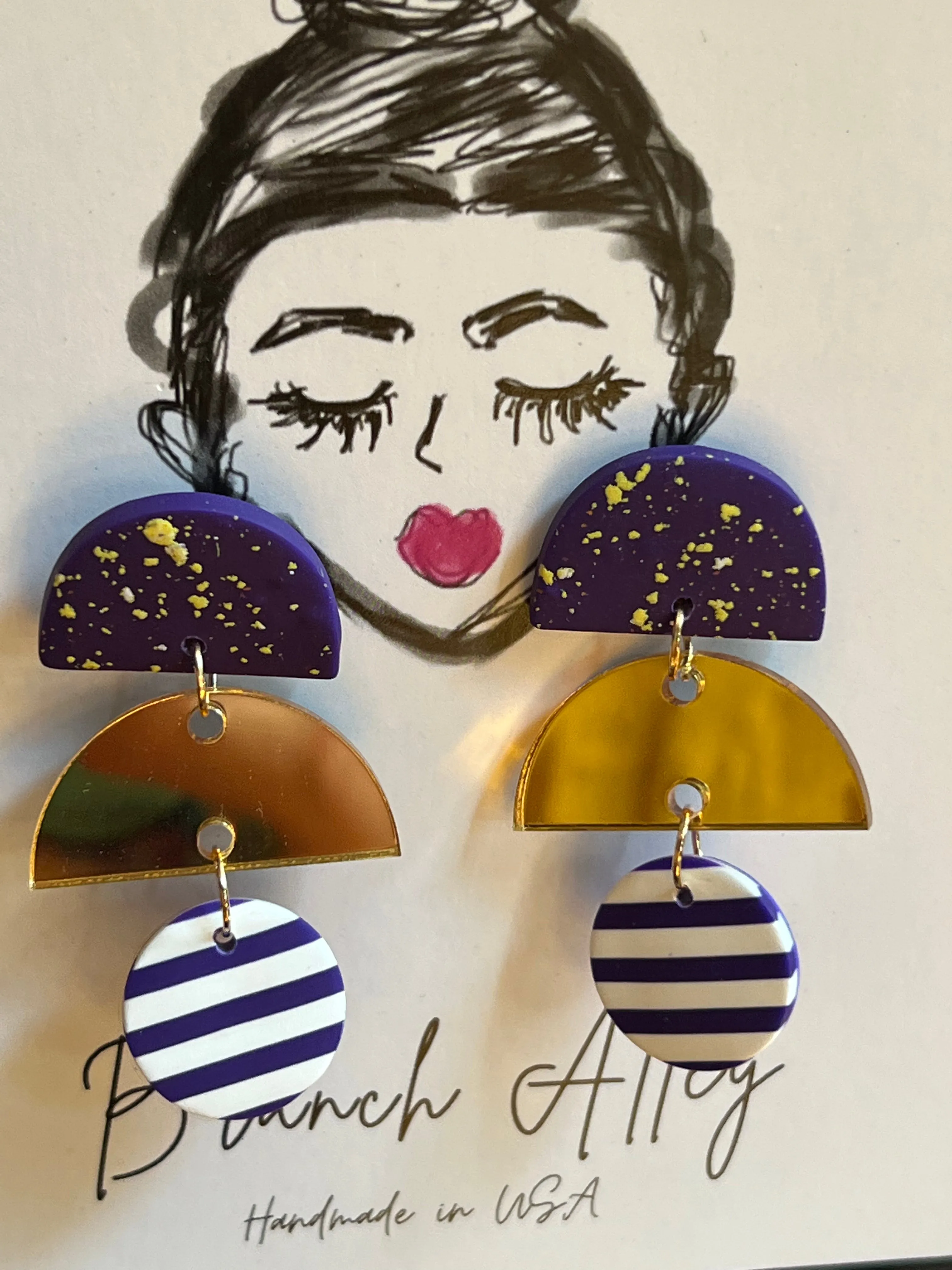 82328 LSU Earrings-Mike