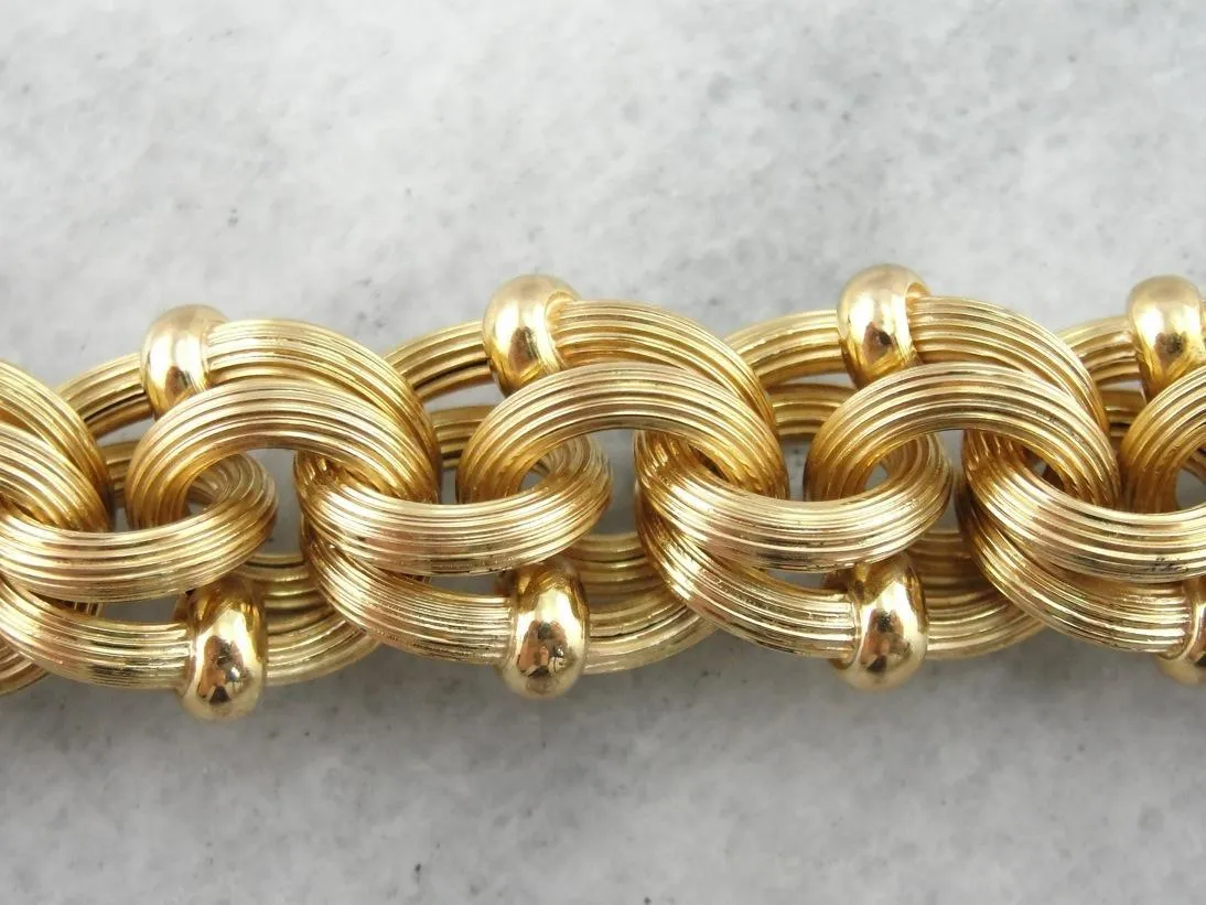 90's Style, Bold Link Bracelet, Second of a Set of Two