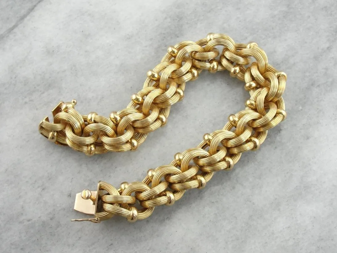 90's Style, Bold Link Bracelet, Second of a Set of Two