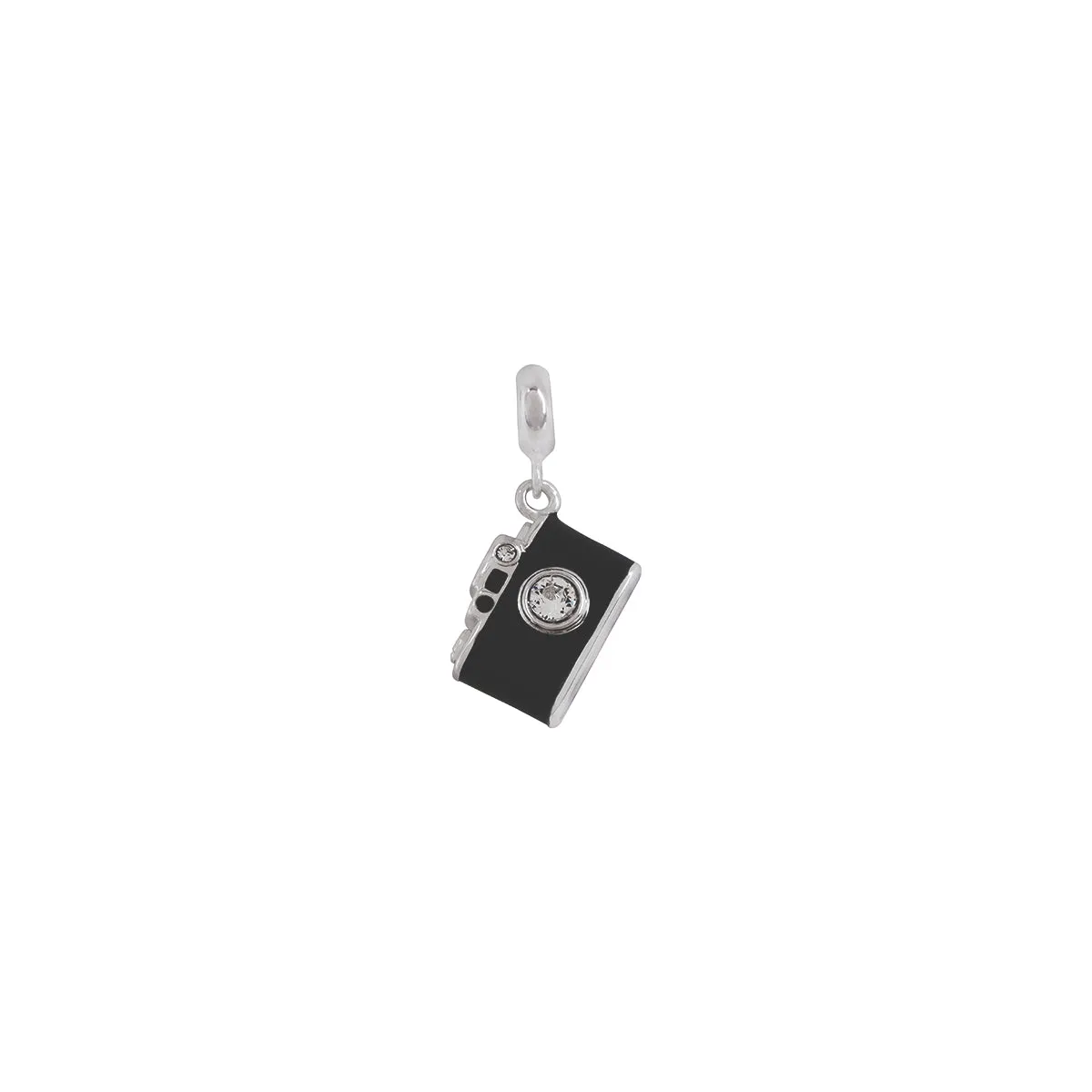 925 Sterling Silver Vintage Black Camera Pendant