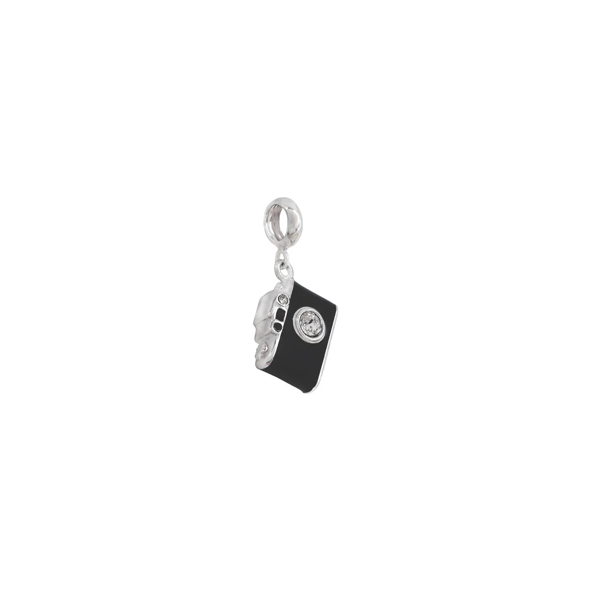 925 Sterling Silver Vintage Black Camera Pendant