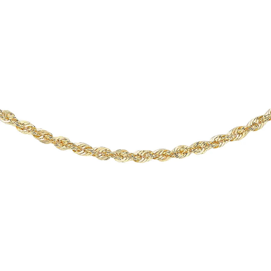 9ct Sparkling Rope Chain 16"