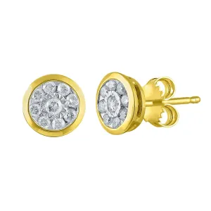 9ct Yellow Gold 0.27ct Diamond Stud Earrings