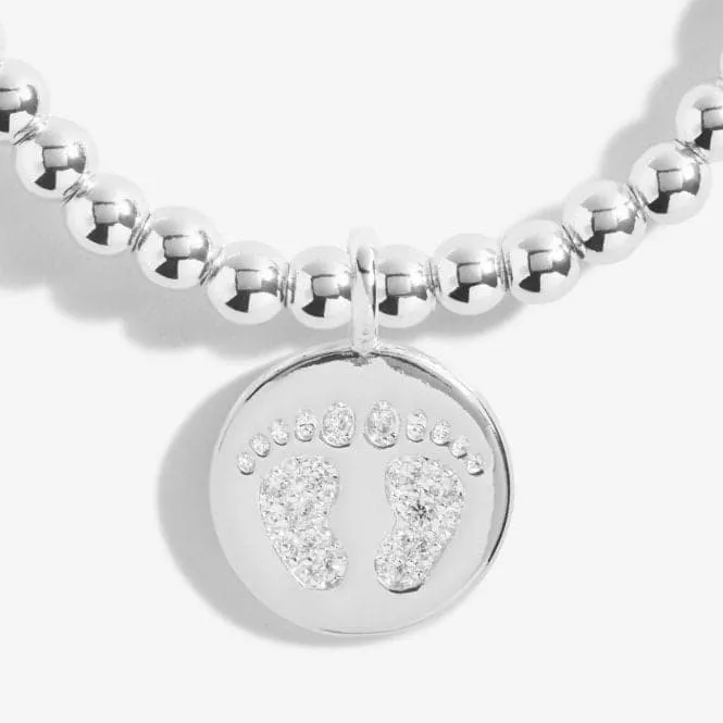 A Little Baby On The Way! Silver 17.5cm Stretch Bracelet 5221