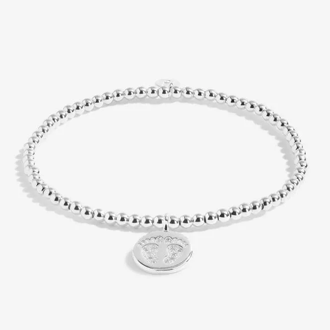 A Little Baby On The Way! Silver 17.5cm Stretch Bracelet 5221