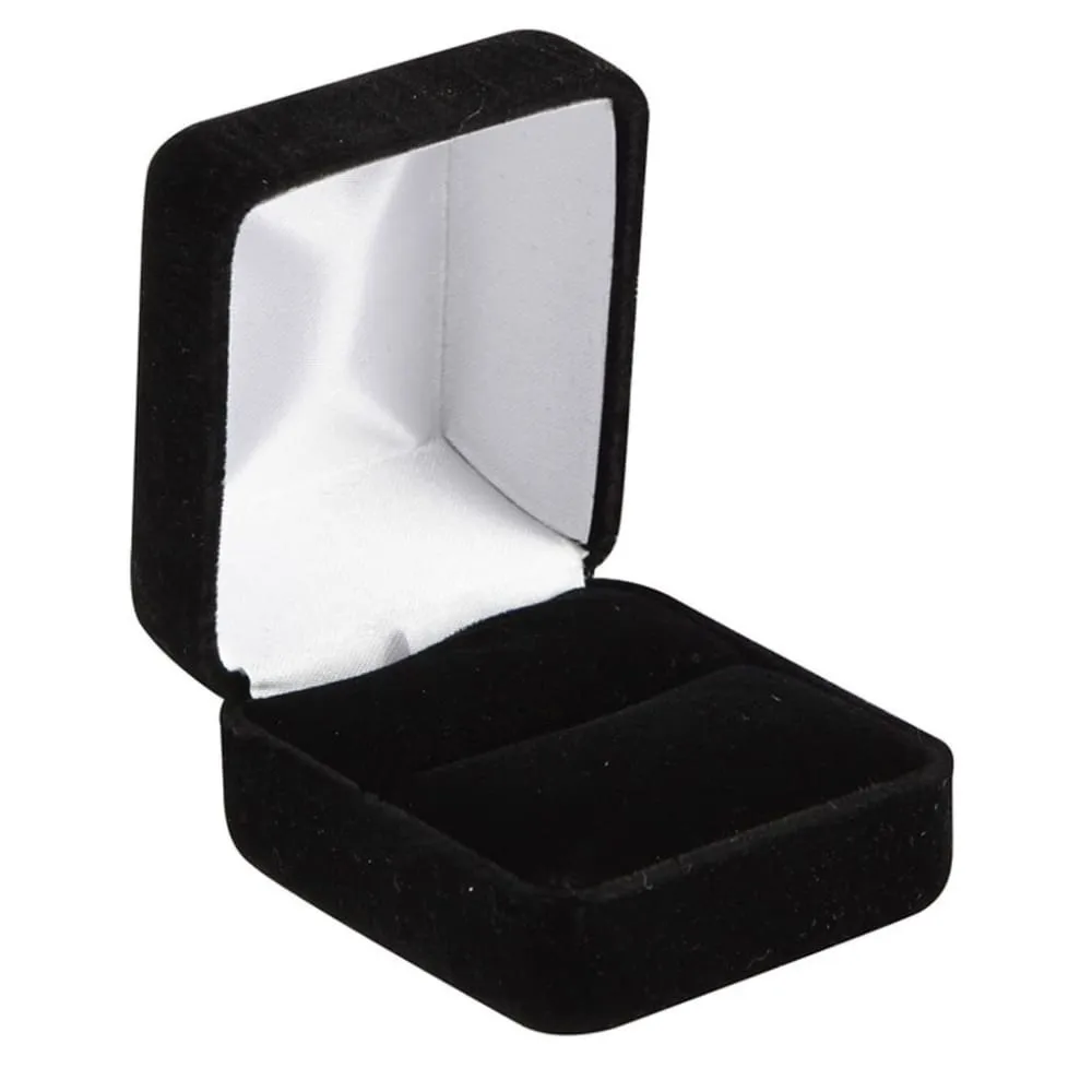 ADORA Ladies Black Pipe Cut Tungsten Wedding Band with Brushed Finish 2mm
