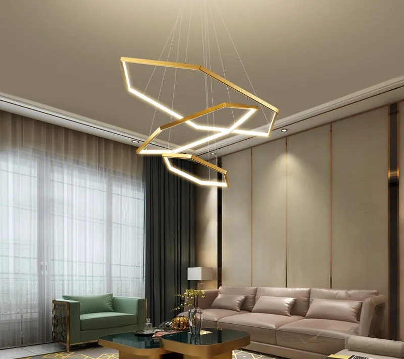 Allite Hexagon 3 Rings Modern LED Pendant