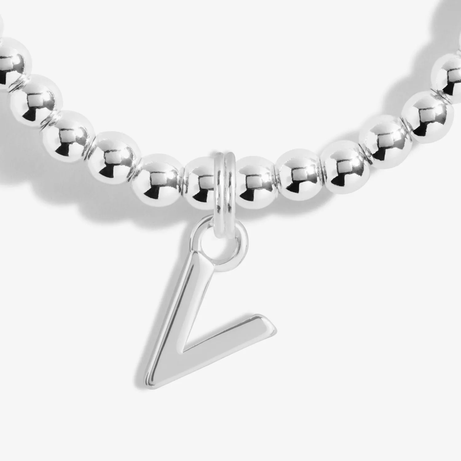 Alphabet A Little V Silver Plated Bracelet 7763