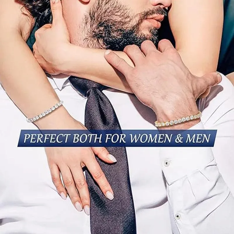 Amazing Genuine Moissanite Diamonds Tennis Bracelets -18K Gold Plated  Silver Engagement Wedding Jewellery