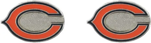 Aminco NFL Women's Chicago Bears Post Stud Earrings