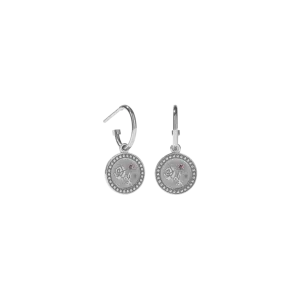 Amulet Love Earrings - Sterling Silver - Pink Sapphire