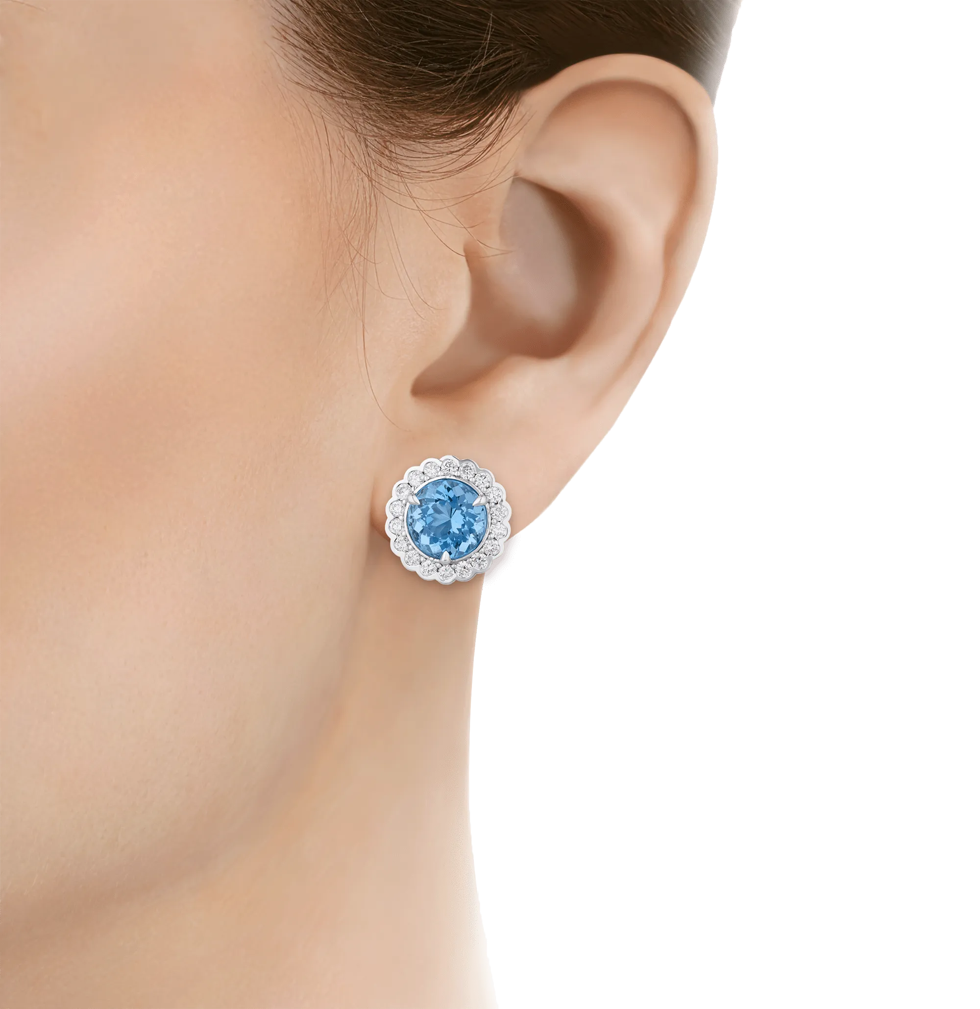 Aquamarine Earrings, 7.26 carats