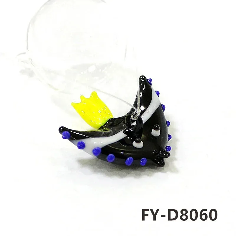 Aquarium Decor Floating Marine Animal Mini Figurine Pendant Cute Glass Ocean Fish Starfish Sea Star Crab Clownfish Ray Ornaments