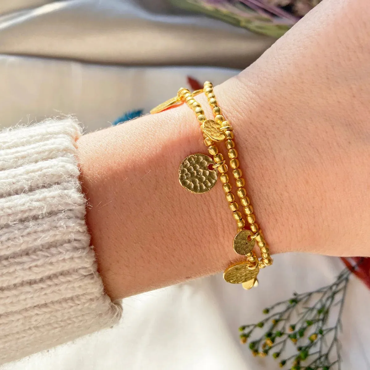 Ashiana Libra Gold Coin Bracelet