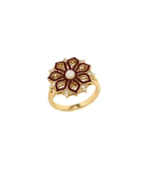 Aura bloom opal maroon