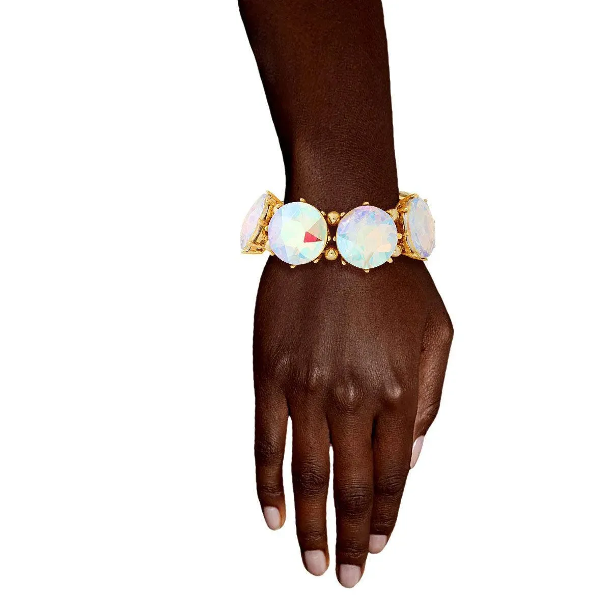 Aurora Borealis Bracelet: Gold Plated & Ready to Sparkle