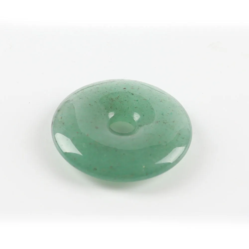 Aventurine Round Crystal Donut Pendant