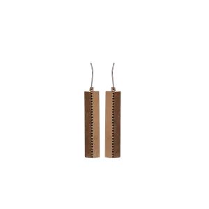 Bar Earrings With Black Diamonds