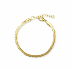 BECCA GOLD SNAKE CHAIN BRACELET